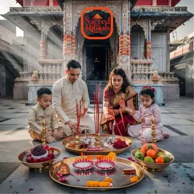 Saraswati puja setup for education and learning
