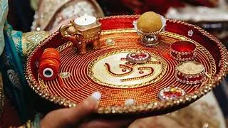 Holika Dahan ritual fire setup